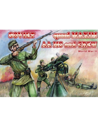 Soviet quad Maxim AA MG and crew 
