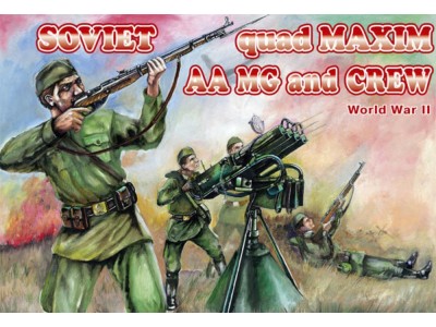 Soviet quad Maxim AA MG and crew 