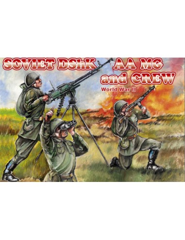 Soviet DShK AA MG and crew 