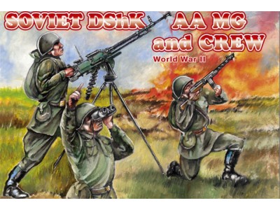 Soviet DShK AA MG and crew 