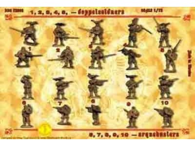 Landsknechts,XVI-XVII century, set #1 