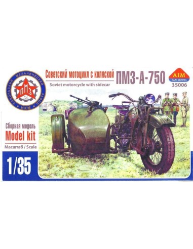PMZ-A-750 Soviet motorcycle with sidecar 