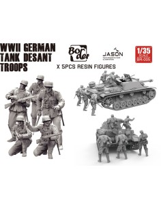 WWII German Tank Troops (5 pcs. Resin Figures) 