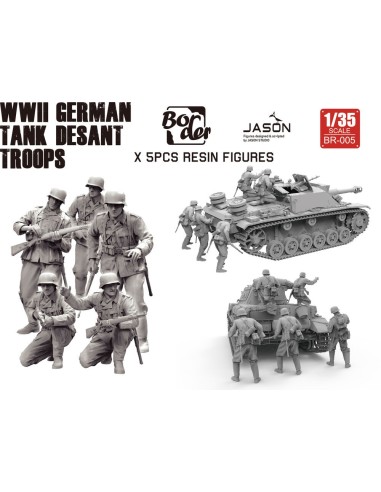 WWII German Tank Troops (5 pcs. Resin Figures) 