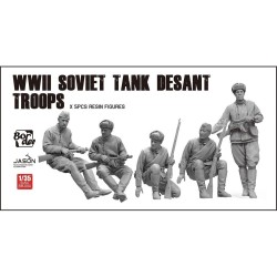 WWII Soviet Tank Desant Troops (5 pcs. Resin Figures) 