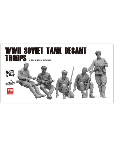 WWII Soviet Tank Desant Troops (5 pcs. Resin Figures) 