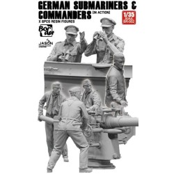 German Submarines & Commanders Set of 6 Resin Figures 