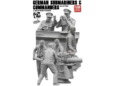 German Submarines & Commanders Set of 6 Resin Figures 