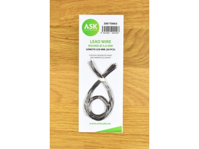 Lead Wire - Round Ø 0,6 mm x 250 mm (cca. 20 pcs) 