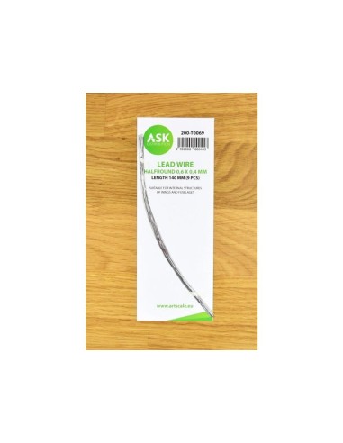 Lead Wire - Halfround  0,6 x 0,4 x 140 mm (9 pcs) 