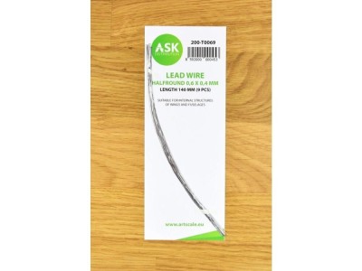 Lead Wire - Halfround  0,6 x 0,4 x 140 mm (9 pcs) 