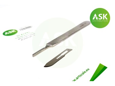 Scalpel stainless steel with 3pcs spare blades no.10 