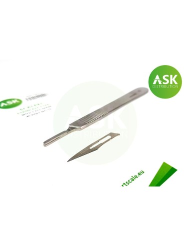 Scalpel stainless steel with 3pcs spare blades no.11 