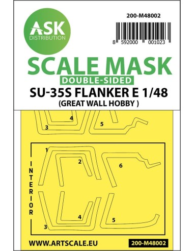 Su-35S  Flanker E double-sided painting mask for Great Wall Hobby 