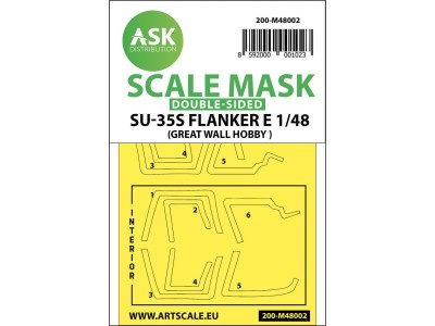 Su-35S  Flanker E double-sided painting mask for Great Wall Hobby 