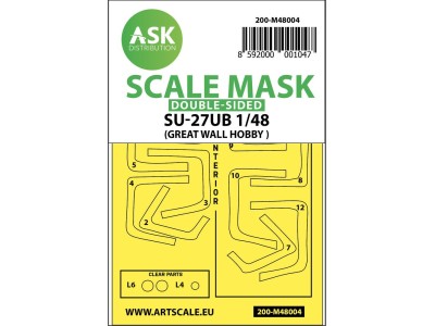 SU-27UB double-sided painting mask for Great Wall Hobby 