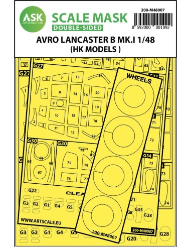 Avro Lancaster Mk.I B double-sided painting mask for HK Models 