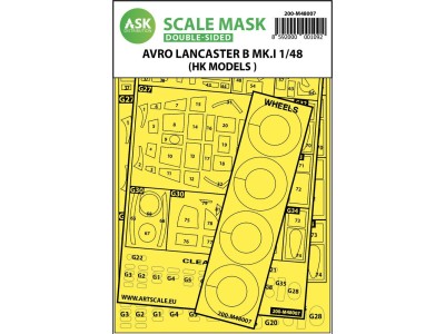 Avro Lancaster Mk.I B double-sided painting mask for HK Models 