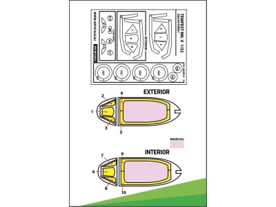 Hawker Tempest Mk.V double-sided painting mask for Revell / Special Hobby 
