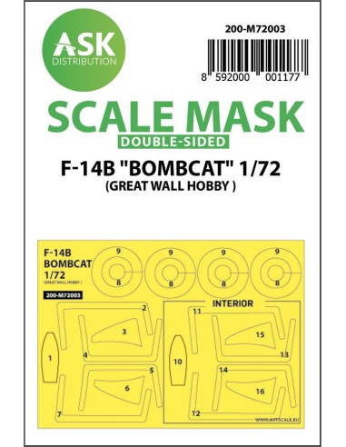 F-14B Bombcat double-sided painting mask for Great Wall Hobby 