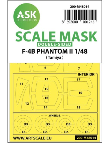F-4B Phantom double-sided painting mask for Tamiya 