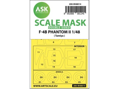 F-4B Phantom double-sided painting mask for Tamiya 