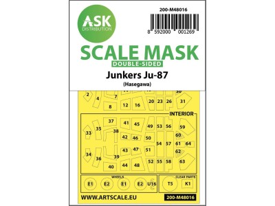 Junkers Ju 87D-3 double-sided painting mask for Hasegawa / Hobby2000 