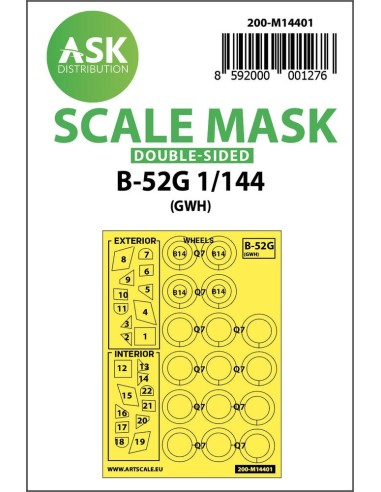 B-52G double-sided painting mask for Great Wall Hobby 