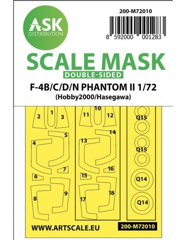 F-4B/C/D/N Phantom II double-sided painting mask for Hasegawa / Hobby2000 