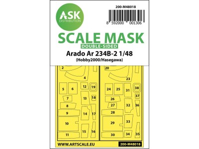 Arado Ar 234B-2 double-sided painting mask for Hasegawa / Hobby2000 