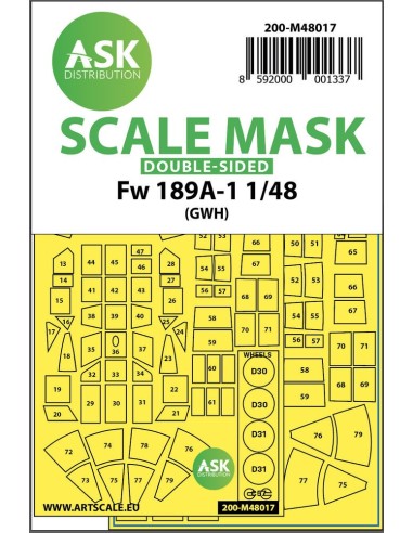 Focke Wulf Fw 189 double-sided painting mask for Great Wall Hobby 