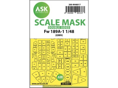 Focke Wulf Fw 189 double-sided painting mask for Great Wall Hobby 