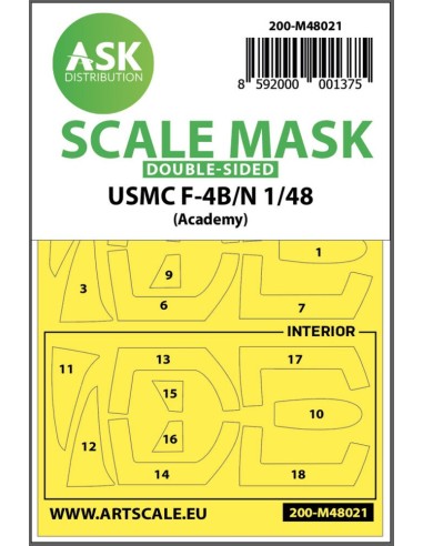 USMC F-4B/N double-sided painting mask for Academy 