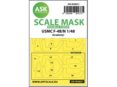 USMC F-4B/N double-sided painting mask for Academy 