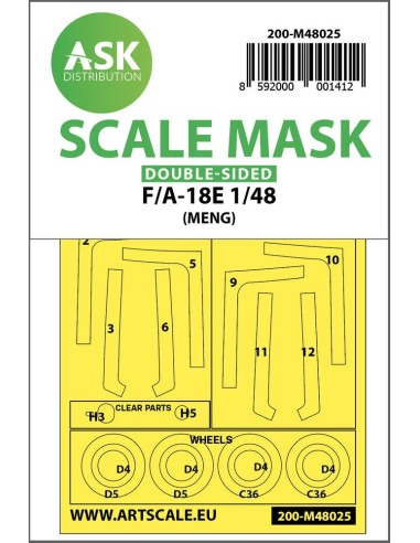 F/A-18E double-sided painting mask for MENG 