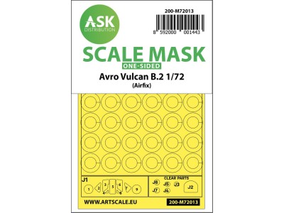 Avro Vulcan B.2 one-sided painting mask for Airfix 