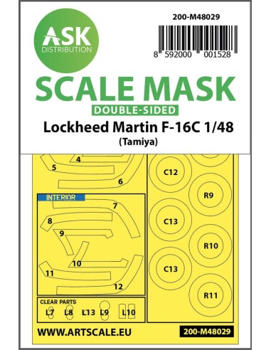 F-16C double-sided painting mask for Tamiya 