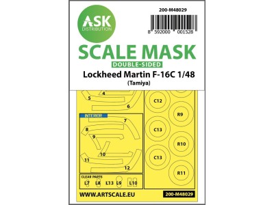F-16C double-sided painting mask for Tamiya 