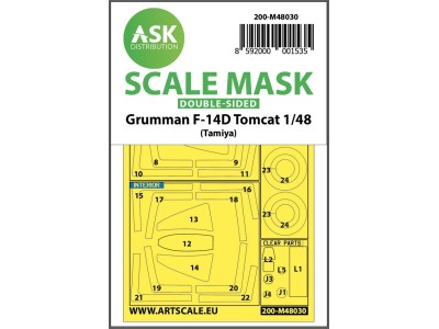 F-14D double-sided painting mask for Tamiya 