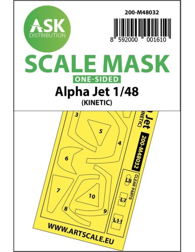 Alpha Jet one-sided painting mask for Kinetic 
