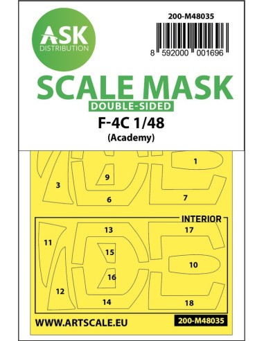 F-4C double-sided painting mask for Academy 