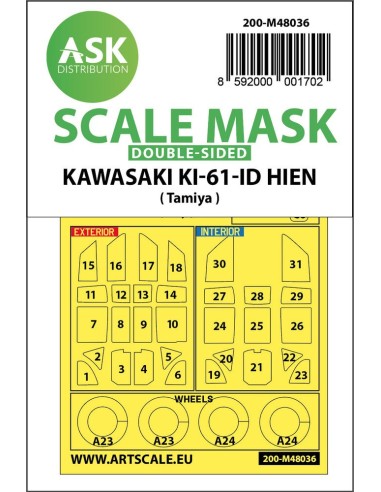 Kawasaki Ki-61-ID Hien double-sided painting mask for Tamiya 