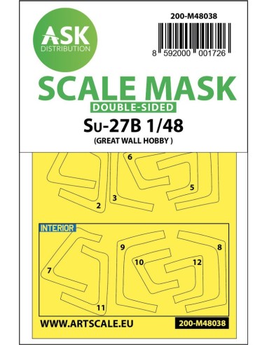 SU-27 Flanker B double-sided painting mask for Great Wall Hobby 
