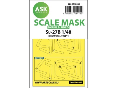SU-27 Flanker B double-sided painting mask for Great Wall Hobby 