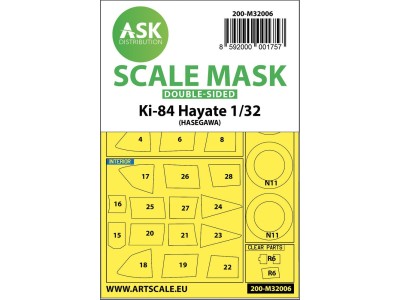 Nakajima Ki-84 Hayate double-sided express mask for Hasegawa 