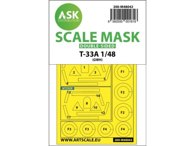 T-33A double-sided painting mask for Great Wall Hobby 