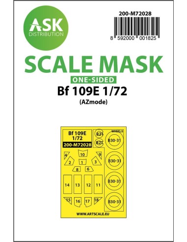 Bf 109E one-sided painting mask for AZ Model 