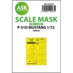 P-51D Mustang one-sided painting mask for Airfix 