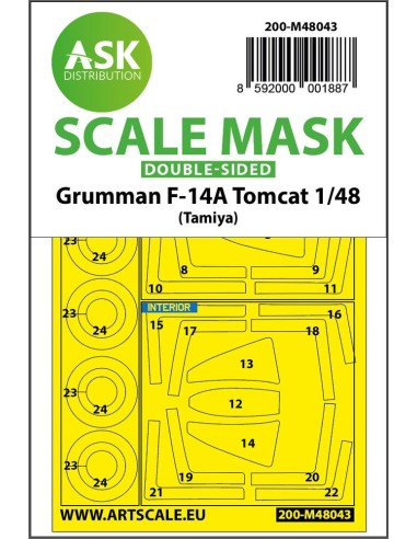 F-14A Tomcat double-sided painting mask for Tamiya 