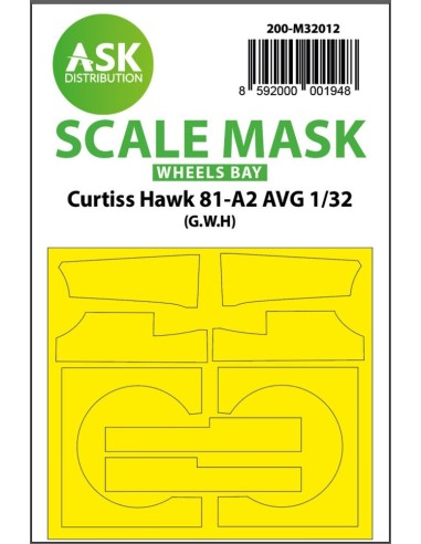 Curtiss Hawk 81-A2 AVG wheels bay masks for Great Wall Hobby 